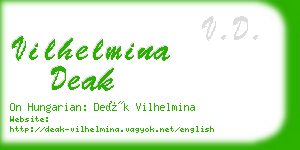 vilhelmina deak business card